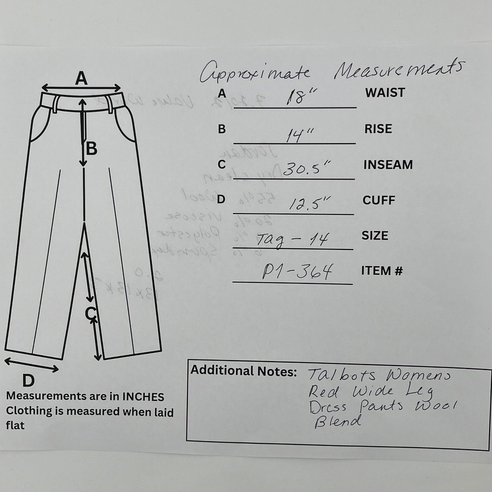Talbots Red Dress Pants - Picture 8 of 8
